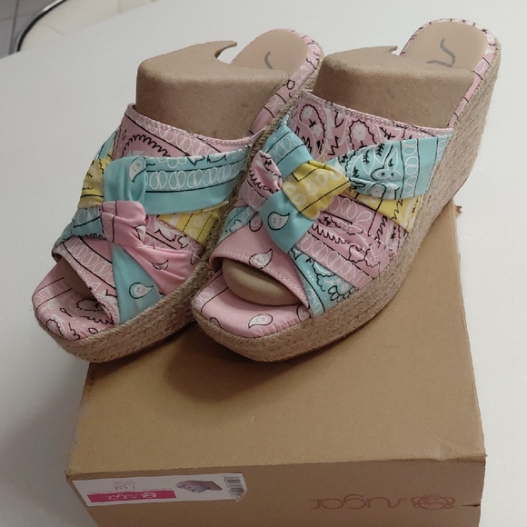 Sugar Shoes - Sugar Pastel Wedge Sandals, Attention Short Gals!!!